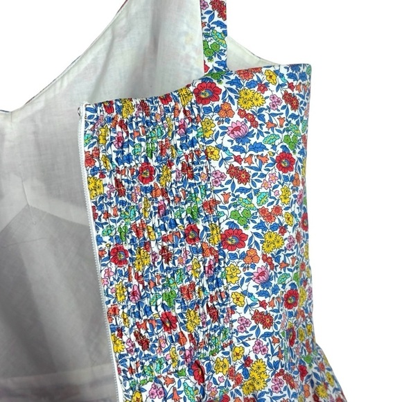 J. CREW LIBERTY OF LONDON L4951 FLORAL COTTON SPAGHETTI STRAP RUFFLE MIDI DRESS - Picture 11 of 13